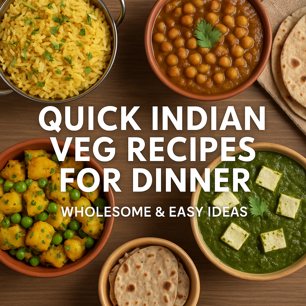 Quick Indian Veg Recipes for Dinner – Easy Pulao, Paneer Bhurji & Besan Chilla